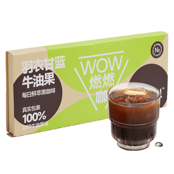 连咖啡WOW燃燃咖速溶美式浓缩黑咖啡粉牛油果 2.1g*6袋