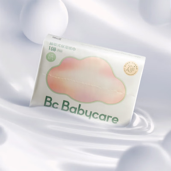 babycare 抽取式保湿纸巾-108抽/6包装 超柔宝宝乳霜面巾抽纸BC2003206