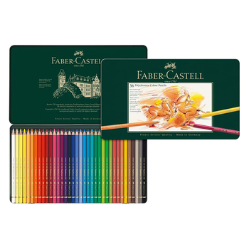 辉柏嘉（Faber-castell）绿盒油性彩铅36色专业手绘艺术家大师级绘画绿铁盒套装110036美术节日开学礼物【梵高认证】画画笔