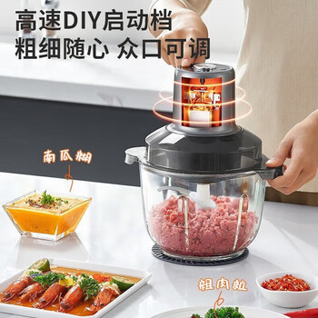 九阳（Joyoung）（Joyoung）绞肉机2.6L家用电动多功能辅食机料理机绞馅机切菜碎菜机多用途碎肉机S26-LA595