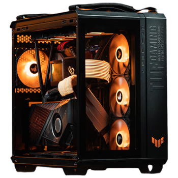 华硕TUF GAMING GT502 弹药库机箱 双仓设计/免工具拆卸/黑色海景房/创新散热/GPU支架