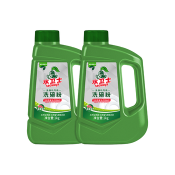 水卫士洗碗粉1kg*2瓶洗碗机洗涤清洁剂洗碗块洗涤粉耗材全机型水卫仕2kg