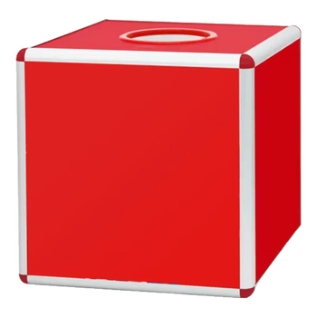 欧唛（oumai）抽奖箱幸运抽签箱摸奖箱抓奖箱抽奖球开业铝合金拆卸式年会用品箱 25cm 全红款(不带球)