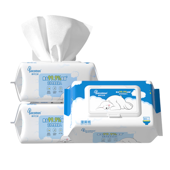 Fulcotton棉柔世家湿厕纸80抽*3包家庭装洁厕湿纸巾厕纸湿巾洋甘菊精华加厚