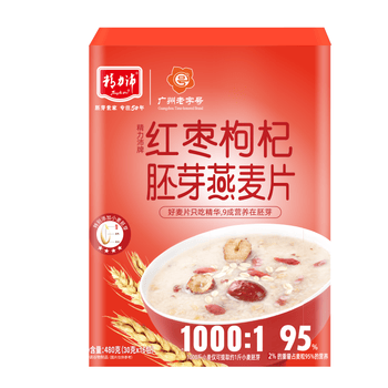 精力沛红枣枸杞小麦胚芽燕麦片480g/盒牛奶麦片即食冲泡早餐送礼礼品盒