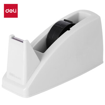 得力(deli)大号胶带座切割器封箱器(胶带宽度 ≤24mm) 灰色812