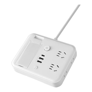 苏士赫尔摩【360° 旋转小夜灯+遥控】多功能 2USB+Type-C 4位0.1米插排 插座 一转多办公学习小夜灯排插