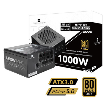 利民（thermalright）额定1000W TR-TG1000 ATX3.0电源 金牌全模组 原生PCIE5.0 全日系电解电容 14CM小机身
