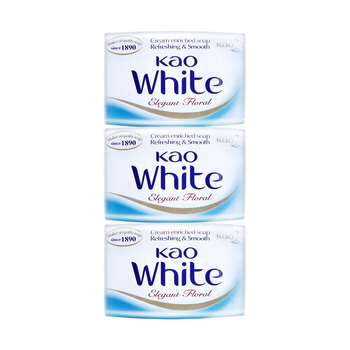 花王（KAO）香皂130g*3 100%原装进口沐浴皂洗手洗澡洗脸男女士肥皂 优雅花香