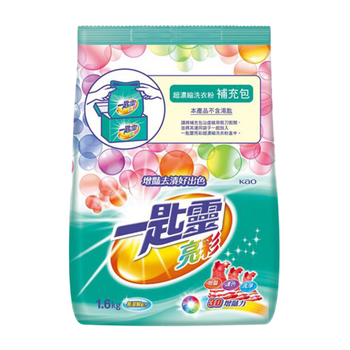 花王（KAO）洗衣粉1.6kg大袋装 亮彩增艳防褪护色持久留香强力去污洗衣服香