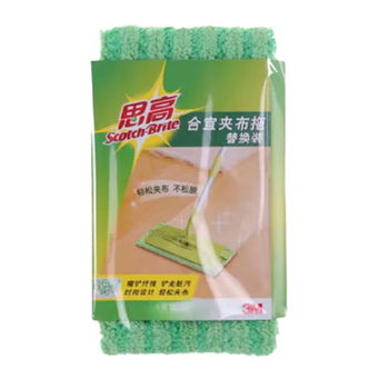 3M思高 F5夹布平板拖把原装替换布 1片装