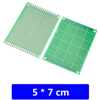 诺然 万能板 万用板 电路板 洞洞板 PCB线路板 焊接板 单面绿油喷锡板5*7CM 