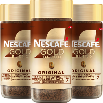 雀巢（Nestle）瑞士金牌冻干黑咖进口0糖0脂低卡*燃减健身原味100g*3