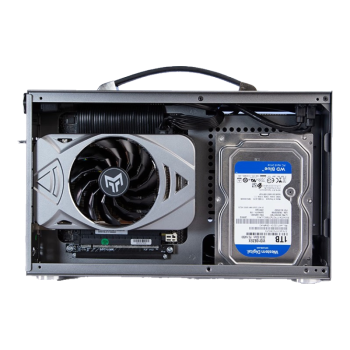 超频三(PCCOOLER)蜂鸟1 I100CG PRO钛灰色 mini ITX机箱（Type-C接口/支持SFX电源/17*17以内主板）