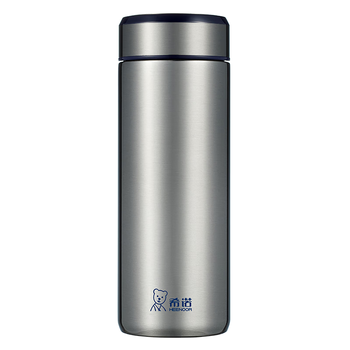 希诺保温杯男士不锈钢泡茶杯子商务办公车载水杯XN-5607A深蓝 370mL