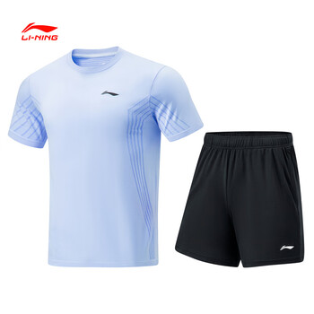 李宁（LI-NING）李宁乒乓球羽毛球服夏季训练赛比赛运动速干套装透气吸湿