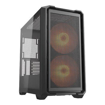 骨伽 小乘风MX600 mini 台式玻璃侧透机箱 支持MATX主板360水冷/网孔面板 黑