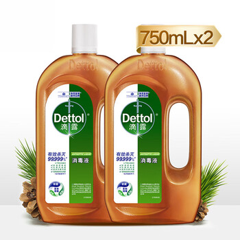 滴露（Dettol）除菌液750mL*2 家用杀菌消毒液皮肤内衣物儿童玩具宠物地板