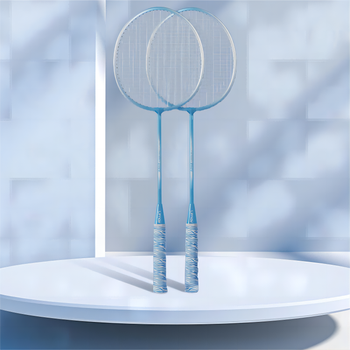 UMAY羽毛球拍 铁合金专业进攻耐打超轻 QP06 浅蓝色