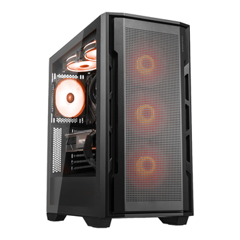 骨伽 电脑主机箱 中塔式侧透 支持360水冷 影武者X5 PRO 黑
