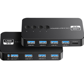 可思未来USB切换器 打印机共享器usb3.0共享器4口KVM键盘鼠标打印切换4进4出 KS-D-U3404