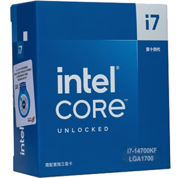 英特尔(Intel)酷睿 14代 CPU处理器i7-14700KF 台式机 原盒