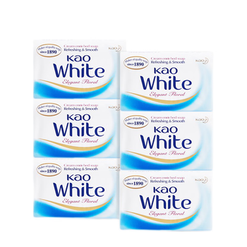 花王(KAO)优雅花香沐浴香皂130g*6块原装进口奶香花香沐浴洁面皂肥皂