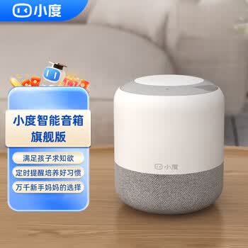 小度智能音箱 蓝牙音响语音声控控制家居红外遥控家电家教学习 智能家居 闹钟 收音机 旗舰版