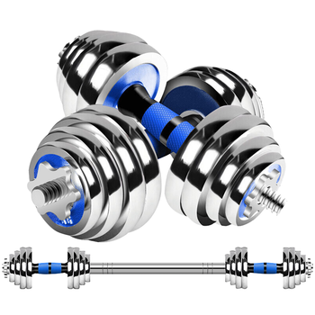 诚悦电镀哑铃杠铃30公斤男女士运动健身器材可调节拆卸组合套装CY-069