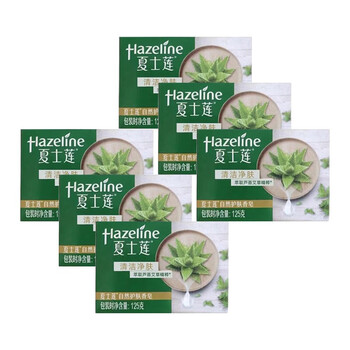 夏士莲 香皂 清洁净肤125G*6盒 自然护肤 温和清洁 洗脸洗手沐浴肥皂