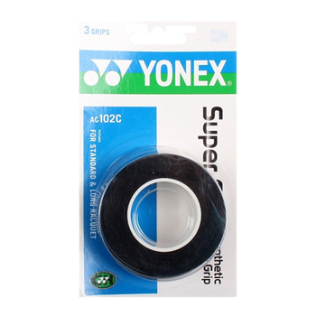 YONEX尤尼克斯羽毛球拍手胶运动吸汗带握把胶AC102C黑色三条装