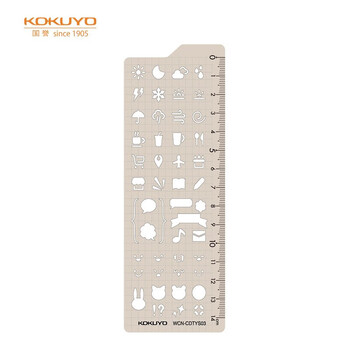 国誉(KOKUYO)B6手账笔记本子Campus MO活页手帐本配件·模板尺 计划款 WCN-CDTYS03