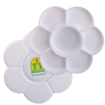 樱花水彩调色盘调色板圆形7格油画水粉颜料调色碟美术生专用易清洗美术写生