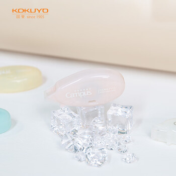 国誉(KOKUYO)点点胶Campus水滴·点状胶黏贴双面胶手工胶带（一次性） 粉1个 WSG-D940-068P