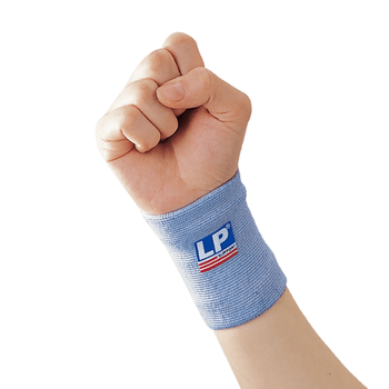 LP969吸湿排汗保暖护腕健身卧推网排足篮羽毛球弹性运动护手腕单只L