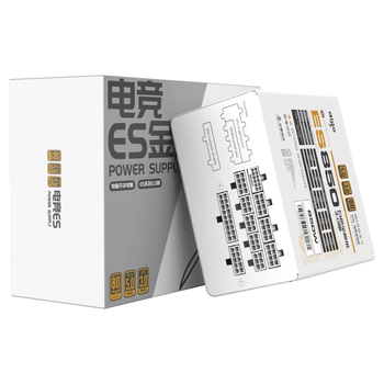 爱国者(aigo)电竞ES850W ATX3.0金牌全模组 白色 台式机主机电源 80PLUS金牌/原生PCIE5.0/大单路12V/5070Ti