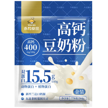 永和豆浆高钙豆奶粉778g 非转基因大豆 营养早餐 冲泡即食 年货节送礼