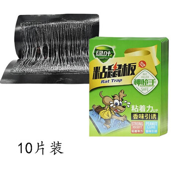 绿叶粘鼠板10片 粘鼠板老鼠贴胶驱捕鼠胶板室内 GL02113