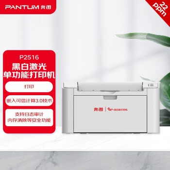 奔图P2516信创打印机 A4黑白激光单功能打印机小巧便携打印机 支持双系统（WINDOWS、国产麒麟/统信)