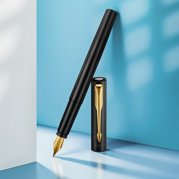 派克钢笔 签字笔 商务办公送礼 男女生日礼物 练字 威雅XL经典黑金夹墨水笔