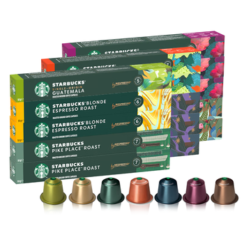 星巴克（Starbucks）胶囊咖啡多口味全明星臻享150颗共828g黑咖啡适配Nespresso胶囊机