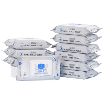 1号会员店 湿厕纸40片*10包无杀菌剂植萃配方7大不添加洁厕湿纸巾 