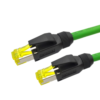 hellolink网线千兆伺服EtherCAT高柔缓慢拖链屏蔽成品网线超六6类PN八芯RJ45-RJ45-1米-D工业万兆网线