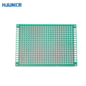 汇君 双面喷锡电路板洞洞板PCB单面镀锡实验板玻纤环氧板 5*7双面绿油喷锡实验版10片