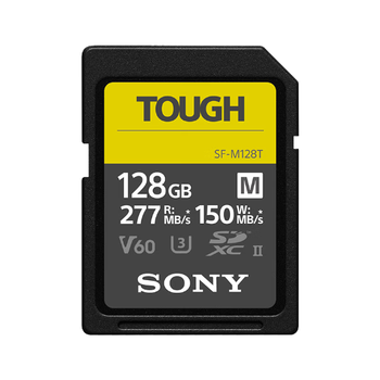 索尼（SONY）128GB SD存储卡 SF-M128T/T1 M系列TOUGH三防规格 U3 V60读速高达277MB/s UHS-II 相机内存卡