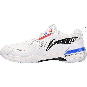李宁（LI-NING）羽毛球鞋男女同款快速启动专业比赛鞋 刀锋PRO 标准白 45 