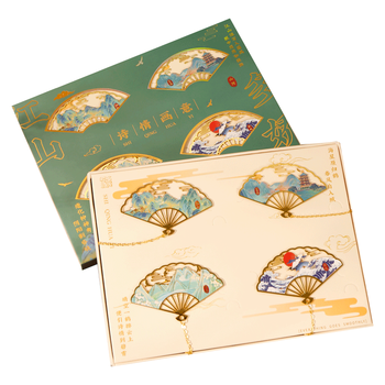 佳茉中国风金属书签毕业故宫文创送学生艺术千里江山图纪念品伴手礼物开学季伴手礼随机发货新年情人节