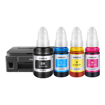 绘威适用佳能g3800墨水 Canon G3800墨仓式连供彩色喷墨家用办公照片打印机墨盒1800 2800 4800墨水 四色套装