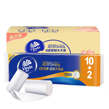 维达（HWM）140克4层12卷装超韧无芯卫卷12卷*6提  V4457