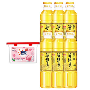 奥妙（OMO）樱花【洗衣凝珠50颗400G】爆款+【稻米油400ml x6瓶 非转基因】